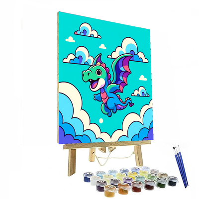 Whimsical Dragon Flight Paint By Color