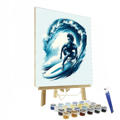 Energetic Surfing Adventure Number Painting