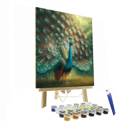 Royal Peacock Splendor Number Painting