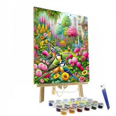 Vibrant City Garden Numbered Painting Kits