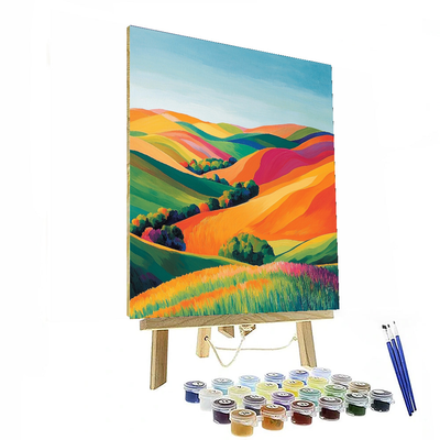 David Hockney Inspired The Colorful Horizon  Painting By Numbers Kit