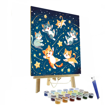 Galaxy Cats Painting By Numbers Kit