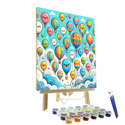 Cheerful Balloon Festival Numbered Painting Kits