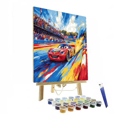 Lightning Mcqueen's Race To Victory - Disney Inspired Numbered Painting Kits