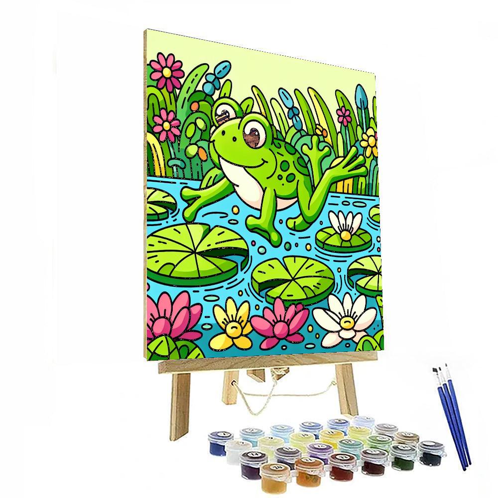 Dancing Frog - DIY Painting By Numbers Kit | Artistry Rack