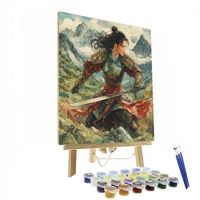 Mulan's Courageous Battle - Disney Inspired Paint By Numbers Kits