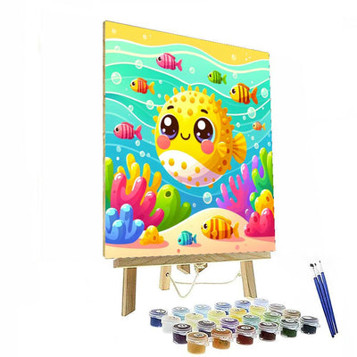 Whimsical Pufferfish Paint By Color