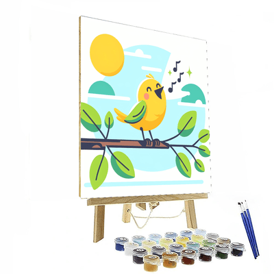 Chirpy Canary Number Painting