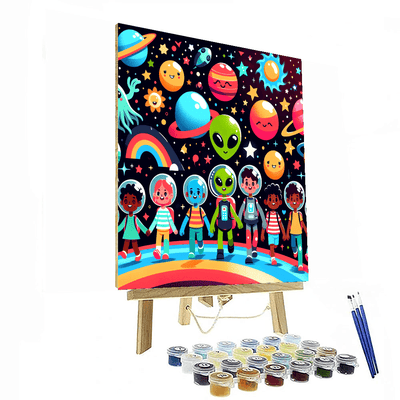 Friendly Alien Adventure Painting By Numbers Kit