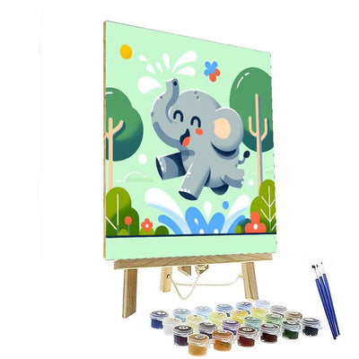 Giggling Elephant Paint By Numbers Art