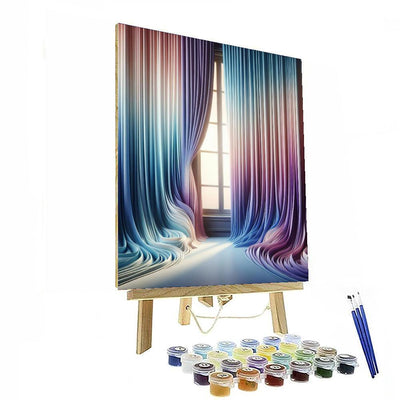 Twilight Cascade Curtains Painting Number Kit