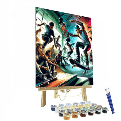 Energetic Skate Park Vibe Painting By Numbers Kit