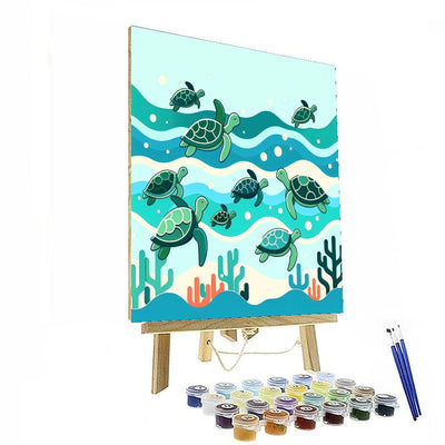 Tropical Turtles Numbered Painting Kits