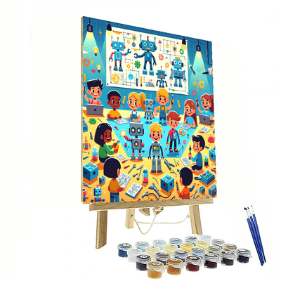 Robot Engineers' Workshop Painting By Numbers Kit