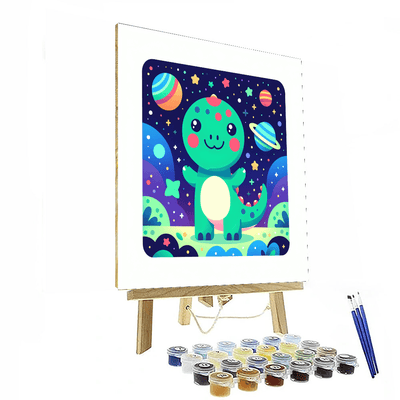 Galactic Dinosaur Expedition Painting By Numbers Kit