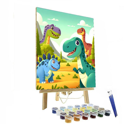 Daring Adventures With Dinosaurs DIY Paint By Numbers