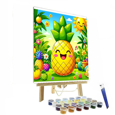 Joyful Singing Pineapple DIY Paint By Numbers