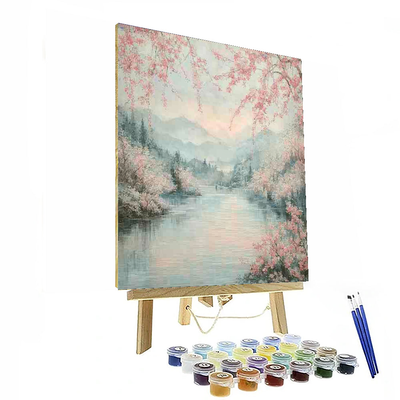 Hiroshige Inspired Springtime Whispers  Paint By Numbers Kits