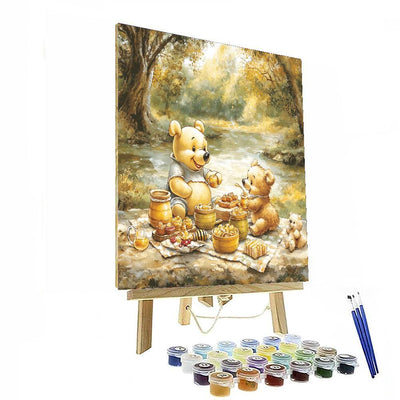 Winnie The Pooh And Friends' Picnic - Disney Inspired DIY Paint By Numbers