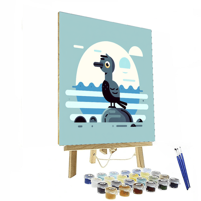 Curious Cormorant Number Painting