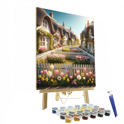 Charming Cottages In Bloom Number Painting