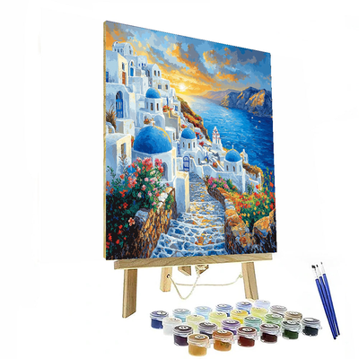 Santorini Caldera - Santorini, Greece Numbered Painting Kits