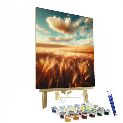 Golden Wheatfield Tranquility Paint By Numbers