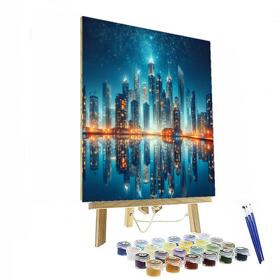 Urban Skyline Illumination Number Painting