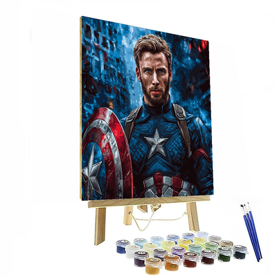 Chris Evans: The Shield Bearer Of Justice Numbered Painting Kits