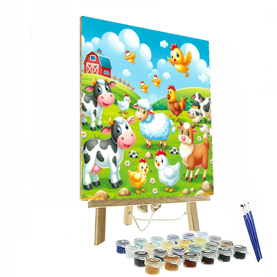 Vibrant Farm Life Painting By Numbers Kit