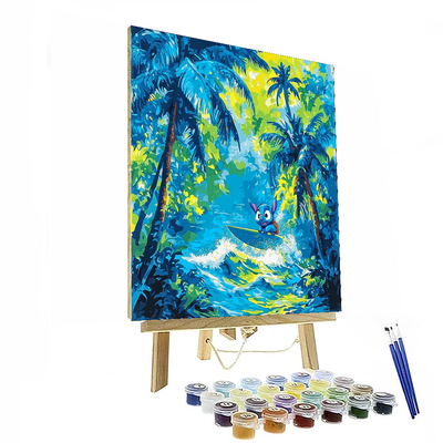 Stitch's Hawaiian Day - Disney Inspired Numbered Painting Kits