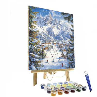 Ski Resort In Chamonix Paint By Numbers Kits