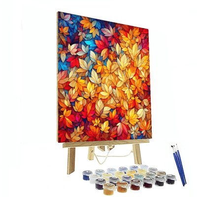 Autumn Leaves Mosaic Paint By Numbers Art