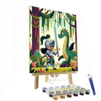 Knight's Dragon Rescue Painting Number Kit