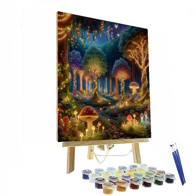 Fantasy Fairy Light Forest Paint By Color