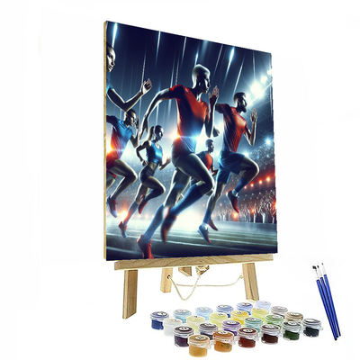 Dynamic Sports Motion Paint By Color