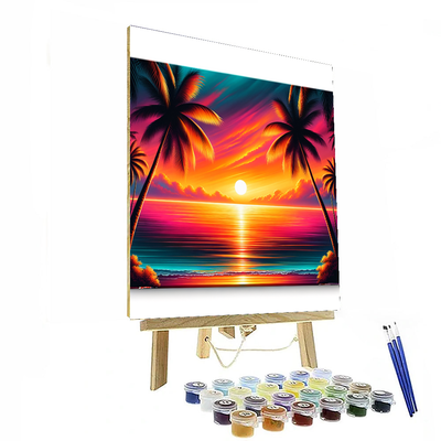 Tropical Sunset Retreat Numbered Painting Kits