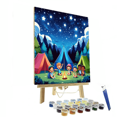 Celestial Starry Sky Camp Painting By Numbers Kit