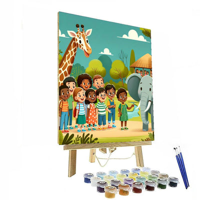 Zoo Adventure Day Painting Number Kit