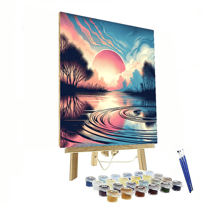 Tranquil Sunrise Over The Lake Paint By Numbers Kits