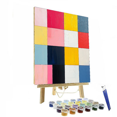 Piet Mondrian Inspired Harmony In Color  Numbered Painting Kits