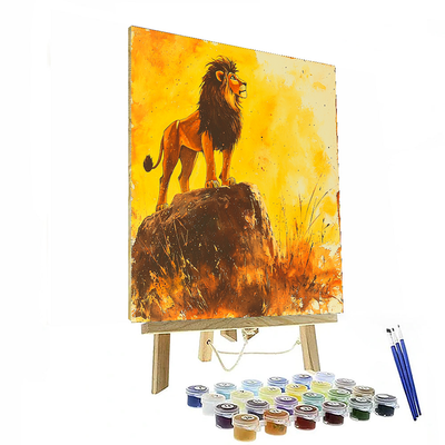 Simba's Pride Rock Majesty - Disney Inspired Paint By Numbers