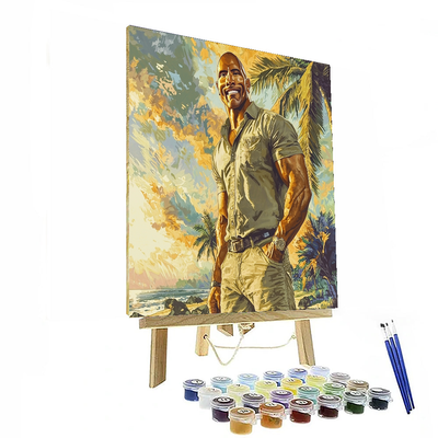 Dwayne Johnson: The Rock's Electrifying Journey Paint By Color