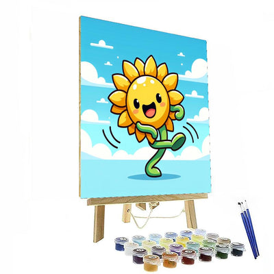 Dancing Sunflower Number Painting