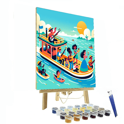 Festive Riverboat Ride Number Painting