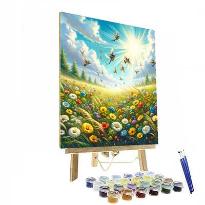 Joyful Spring Meadows Number Painting