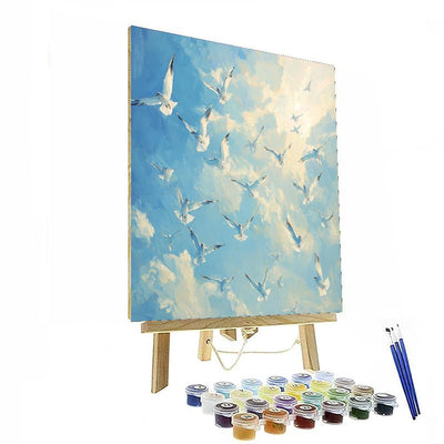 Leonardo Da Vinci Inspired Birds In Flight  Paint By Numbers