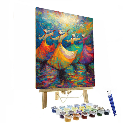 Wassily Kandinsky Inspired Whirling Dervishes In Motion  Paint By Numbers Kits