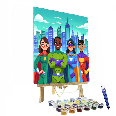 Fantastic Superhero Team Painting By Numbers Kit