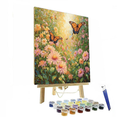 Claude Monet Inspired Monarch's Garden  DIY Paint By Numbers